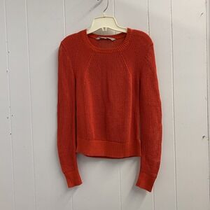 Athleta Shirt Women's XS Loose Knitted Long Sleeve Red Stretch Soft Ladies
